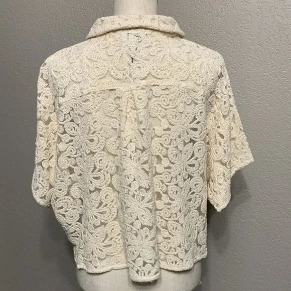 OAT New York Lace & Mesh Crop Top XL - Picture 3 of 12